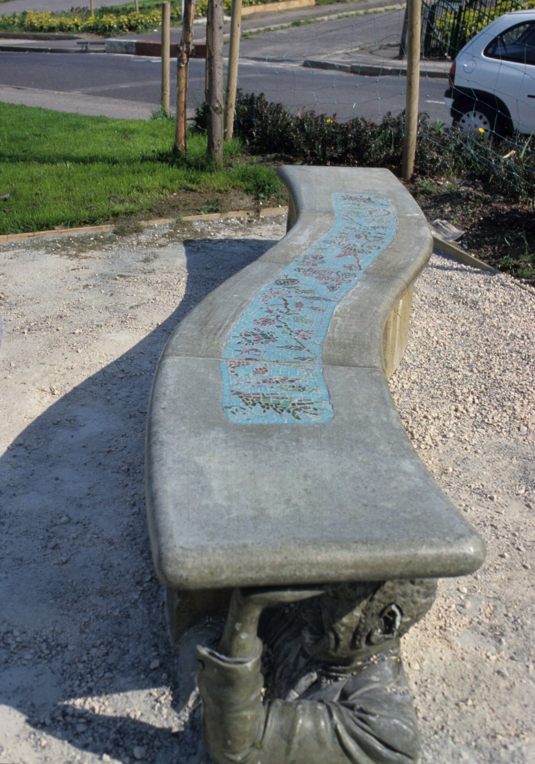 Wavy Mosaic bench